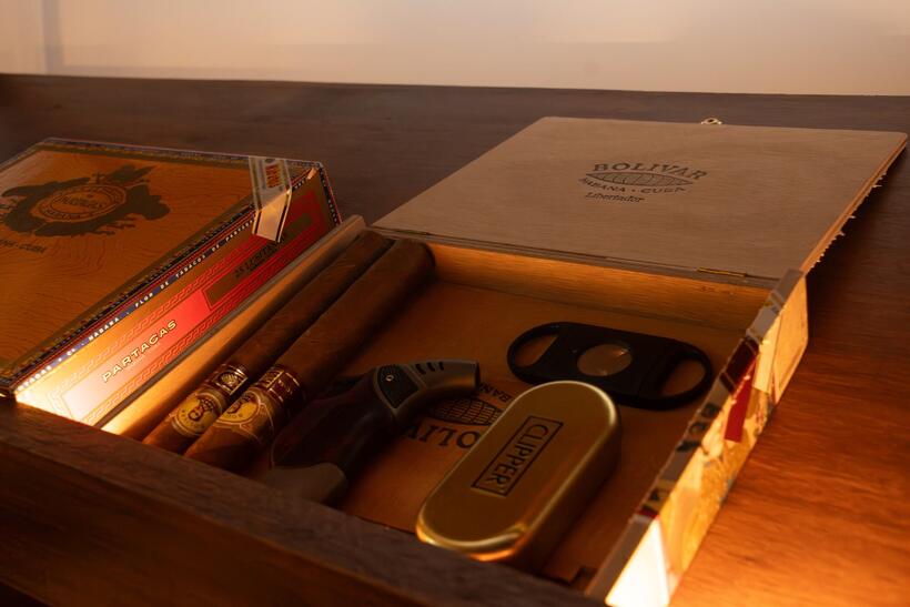 Caja de habanos abierta